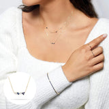 925 Silver Chain Necklace with Zircon Pendant