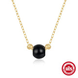 925 Silver Chain Simulated Pearls Necklace Bridal Jewelry