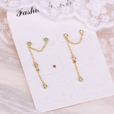 925 Silver Tassel Pendant Huggie Drop Earrings