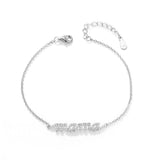 925 Silver Zircon MAMA Bracelet Mother's Gift