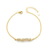 925 Silver Zircon MAMA Bracelet Mother's Gift