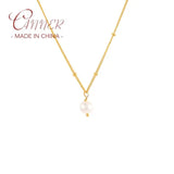 925 Silver Baroque Pearl Pendant Necklace For Woman