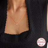 925 Silver Baroque Pearl Pendant Necklace For Woman