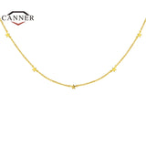 925 Silver Choker Necklace Colorful Pendants Chain Jewelry