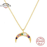 925 Silver Choker Necklace Colorful Pendants Chain Jewelry