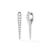 925 Silver Rivet Piercing Hoop Earrings Zircon Jewelry