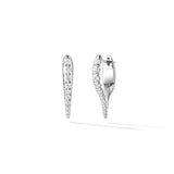 925 Silver Rivet Piercing Hoop Earrings Zircon Jewelry