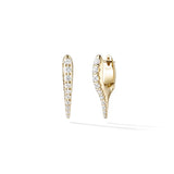 925 Silver Rivet Piercing Hoop Earrings Zircon Jewelry
