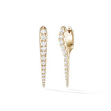 925 Silver Rivet Piercing Hoop Earrings Zircon Jewelry