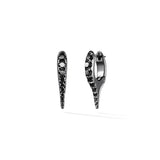 925 Silver Rivet Piercing Hoop Earrings Zircon Jewelry