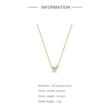 925 Silver Zircon Pendant Necklace for Women