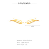 925 Silver Climber Earring Double Layer Zircon Ear Hook