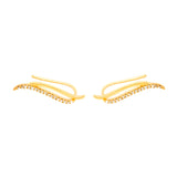 925 Silver Climber Earring Double Layer Zircon Ear Hook