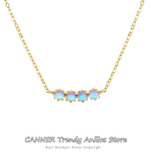 925 Silver Moonstone Pendant Choker Necklace Clear Crystal Wedding Jewelry