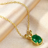 925 Silver Multilayer Paraiba Tourmaline Stone Pendant Necklace for Women