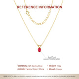 925 Silver Multilayer Paraiba Tourmaline Stone Pendant Necklace for Women