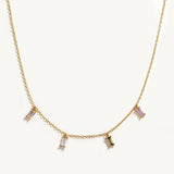 925 Silver Square Zircon Diamond Chain Necklace for Women
