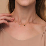 925 Silver Square Zircon Diamond Chain Necklace for Women
