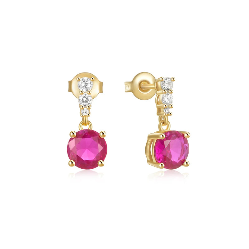 925 Silver Crystal Stud Earrings Heart Star Moon Piercing Jewelry