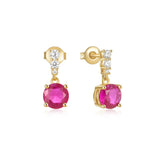 925 Silver Crystal Stud Earrings Heart Star Moon Piercing Jewelry