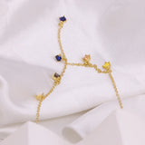 925 Silver Colorful CZ Chains Necklace Women Wedding Party Jewelry