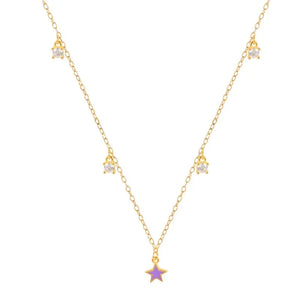 925 Silver Zircon Pendant Choker Necklace