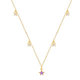 925 Silver Zircon Pendant Choker Necklace