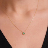 925 Silver Colorful Zircon Bead Pendant Necklace Women