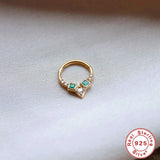 CANNER Colorful Zircon Stone Ear Bone Earrings 925 Sterling Silver