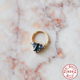 CANNER Colorful Zircon Stone Ear Bone Earrings 925 Sterling Silver