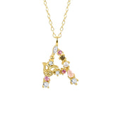 925 Silver Butterfly Initial Letter Pendant Choker Necklace