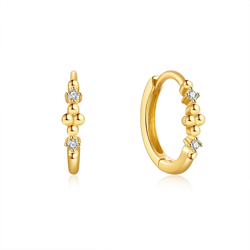 925 Silver CZ Lightning Hoop Earrings 18K Geometric Earrings Jewelry