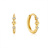 925 Silver CZ Lightning Hoop Earrings 18K Geometric Earrings Jewelry