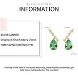 925 Silver CZ Stud Earrings Women Party Piercing Jewelry