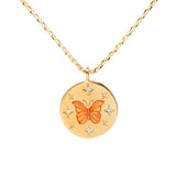925 Silver Butterfly Pendant Necklace for Women Delicate Jewelry Chain Choker