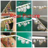925 Silver Dangle Earrings Set - Colorful Zircon Piercings
