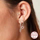 925 Silver Vintage Leopard Head Drop Earrings