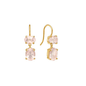925 Silver Pink Zircon Stud Earrings For Women