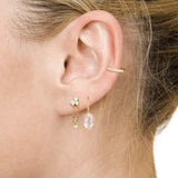 925 Silver Pink Zircon Stud Earrings For Women