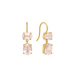925 Silver Pink Zircon Stud Earrings For Women