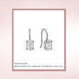 925 Silver Pink Zircon Stud Earrings For Women