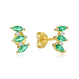 925 Silver Dopamine Zircon Dangle Earrings Fresh Summer Ear Studs for Women