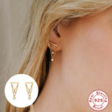 925 Silver Double Layer Tassel Chain Hanging Earring Ins Style Stud Earring