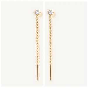 925 Silver Drop Hanging Earrings Tassel Studs Stylish Jewelry Christmas Gift