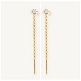 925 Silver Drop Hanging Earrings Tassel Studs Stylish Jewelry Christmas Gift