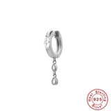 925 Sterling Silver Horse Eye Zircon Drop Earrings
