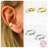 925 Silver Geometric Circle Ear Cuff Earring