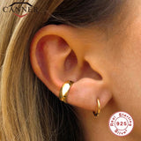 925 Silver Geometric Circle Ear Cuff Earring