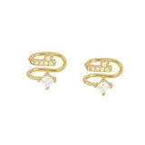 925 Silver Ear Cuff Earrings Women Lines Geometric Earcuff Clip Earring
