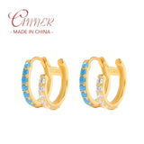 925 Silver Earcuffs Multi CZ Clips Earring Women Piercing